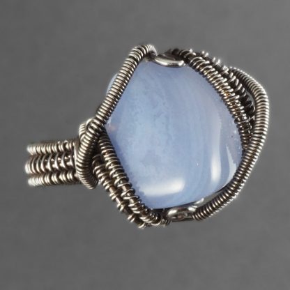 Sterling Silver and Blue Lace Agate Ring