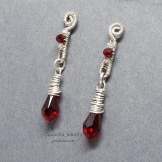 Sterling silver and Swarovski Crystal earrings