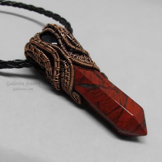 Red Jasper and Copper Pendant